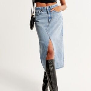 Abercrombie & Fitch Light Blue Denim Skirt